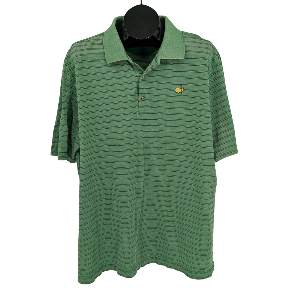 Masters by Bobby Jones Golf Polo Shirt Striped Preppy Country Club Logo XLarge